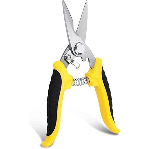 Garden Scissors Pruning Shears, Multifunction Heavy Duty Scissors, Easily Portable Utility Scissors for Working Technicians, Electricians, Stainless Steel Tool Industrial Shears for Household Cover