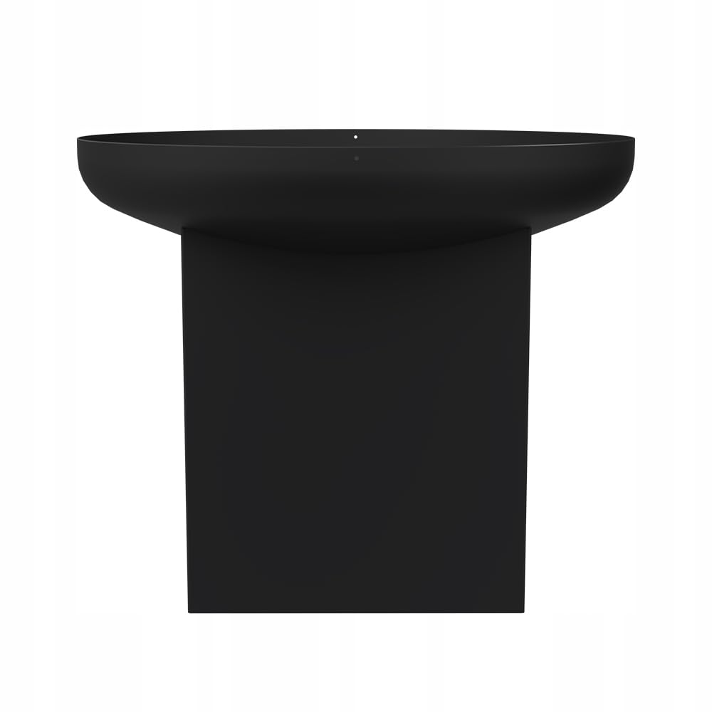 KRATKI Gartenfeuerschale FIRE Stahl Feuerstelle Gartenkamin | Feuerschale für Garten und Terrasse, robuste Konstruktion, schwarz, 48,5 x 60 cm