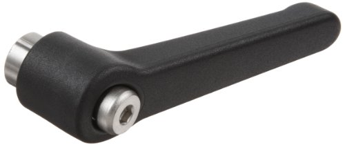 Image of Nylon Black Metric Adjustable Handle, S /S Threaded Hole, 63mm Length, 45mm Height, M8 x 1.25mm Thread, 10mm Thread Length (Pack of 2)