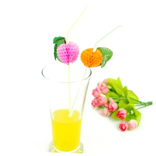 50 pitillos desechables de plástico de colores miniatura 3