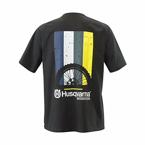 Husqvarna Striped T-Shirt (Black)2