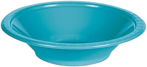 Creative Converting Plastic Solid Bowl (12 Pack), 12 oz, Bermuda Blue