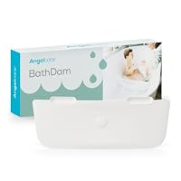 Angelcare Baby Bath Reducer - Adjustable and Eco-Friendly Bath Divider - Secure Bath Barrier with Suction Cups, Water and Energy Saving - White