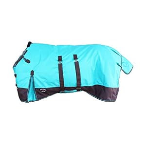 1200D Turnout Waterproof Rain Horse Sheet Light Winter Blanket Bellyband Teal Sea Green (No Fill) 371B