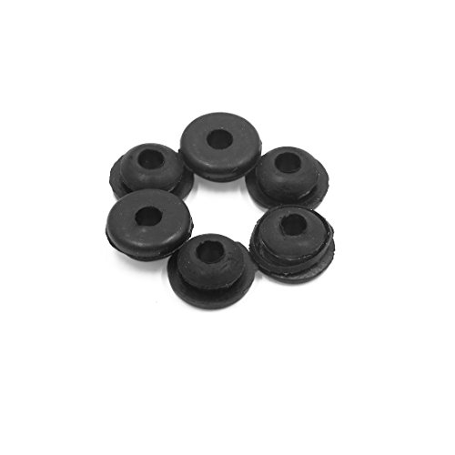 uxcell 6pcs 6mm Hole Diameter Black Rubber Shock Absorber Bushings for Car Motorcycle Rubber