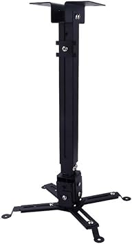 Projector Stand Tripod Wall-Mounted Projector Stand Projector Hanger Adjustable Angle Tilt Multifunctional Suitable for Home Theater Or Office Use Black Projector Wall Mount