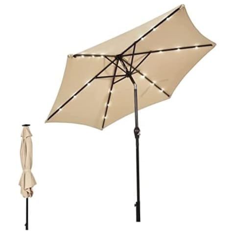 SFAREST 2.7M Lighted Garden Parasol Cover
