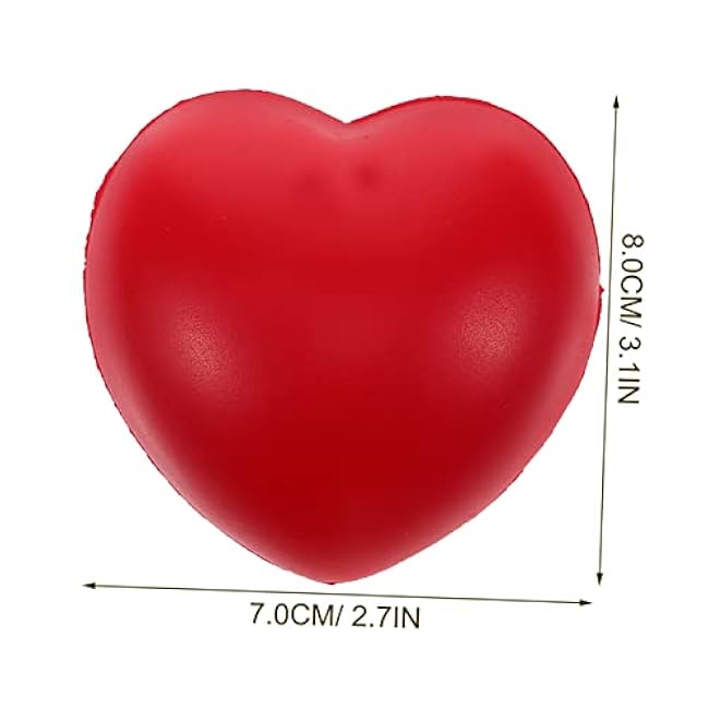 Heart Shaped PU Hand Grip Ball for Finger Strengthening Stress Relief Squeeze Therapy Trainer for Carpal Tunnel Rehabilitation and Hand Fitness