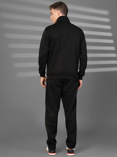 Image of CHKOKKO Track Suit For Man High Neck Winter Tracksuit Men Full Zip Jacket With Elastic Waist Lower And Soft Sports Activewear Set For Gym Running And Casual Use