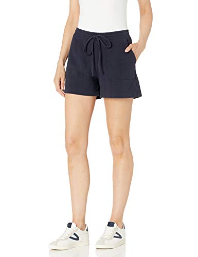 Amazon Brand - Daily Ritual Women's Stretch Cotton Knit Twill Easy Short, Navy, Small