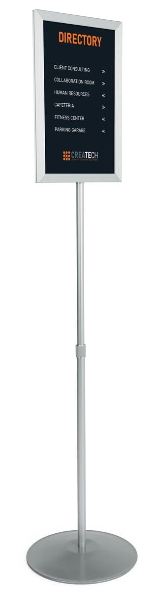 Pedestal Sign Holder Stand with Telescoping Post, Double-Sided Poster Frame f...