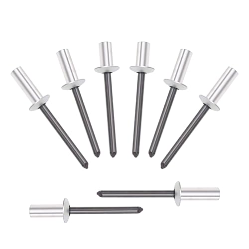 ALLCLEAN 120Pcs 3/16' x 3/8',1/2',5/8' Closed End Aluminum Blind Rivets with Steel Mandrel,4.8 x 10 12 16mm Pop Rivets Dome Head 3 Size