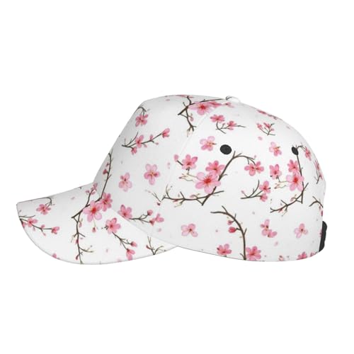 Gorra de béisbol unisex con estampado de flores miniatura 5