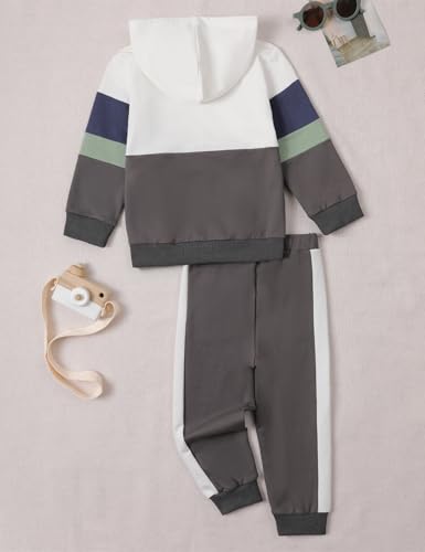Image of mkodopy Boys Clothes Hoodie Sweatsuits Tops and Pants Boys Fall Winter Outfits Boy Clothing Set