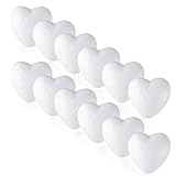 Foam Balls,12 Pack Craft Foam Hearts Heart Shaped Polystyrene Foam Heart Ball,Hearts Heart-Shaped Po