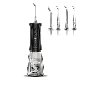 Water Flosser met Magnetische Oplader, Draadloze Power Dental Floss Monddouche voor Het Reinigen Van Tanden, 4 Magnetische Tips, IPX8 Waterdicht en 300 ML Watertank