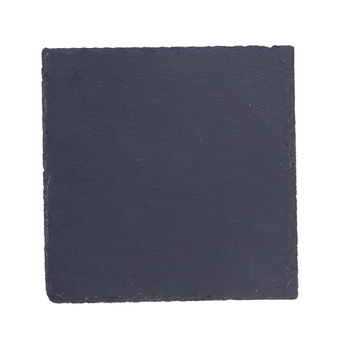 OFFSCH Square Stone Plate Black Serving Tray for Sushi Pizza Fruit Barbecue Natural Material Dinner Plate Trace Elements Dining Dish