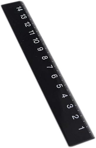 15cm 定規 おしゃれ アルミの定規 黒 両側センチメートル 製図用 仕事 測定用