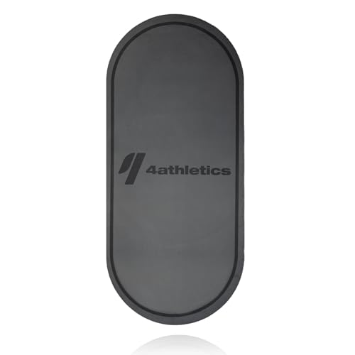 4athletics CrossHero Jump-Mat – Ovale Sportmatte für Seilspringen, Yoga & Workout – 8 mm Stärke – Rutschfest – Yogamatte, Fitnessmatte, Trainingsmatte – Mit Trageseil – Größe: 139 x 62 cm – Grau