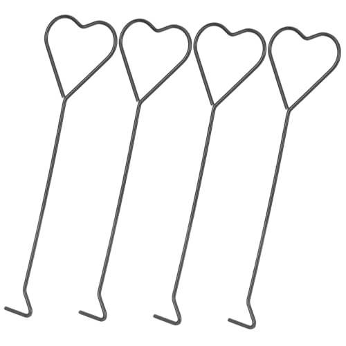 BESPORTBLE 4pcs Iron Heart Design Wick Dippers Candle Wick Hooks Extra Long Handle for Thin Candles