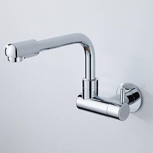 Robinet de cuisine mural eau froide laiton mitigeur évier pivotant 22cm