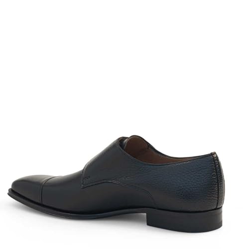Mezlan - Double Monk Strap - Men's Cap Toe Dress Shoe in Smooth & Textured Calfskin3