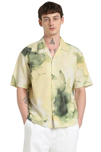 Image of Forever 21 Men Floral Regular Fit Printed Shirt