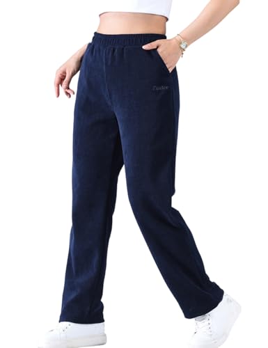Zoulee Women's High Rise Utility Straight Leg Corduroy Drawstring Pants3