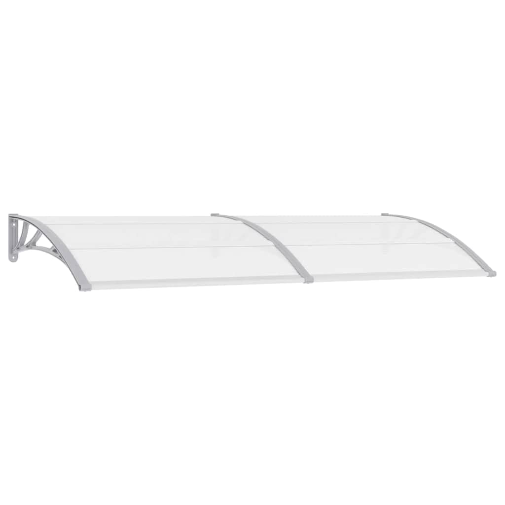 Tenda Porta Grigio Trasparente 240x75 cm PC | Policarbonato cavo, Supporti ABS, Barre Alluminio, Uso Residentiale Commerciale, Kit Montaggio Incluso