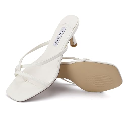 Strappy Kitten Heels for Women Square Open Toe Heeled Thong Sandals Low Heel Sexy Trendy Flip Flop Party Casual4
