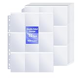 AIUNBEST Trading Card Sleeves 936 Pockets 52 Pack, Card Binder 9 Pocket Double-Sided 11 Hole Photocard Sleeves Transparent Card Protector A4 Sleeves Compatible with Pokemon Card - Image 1