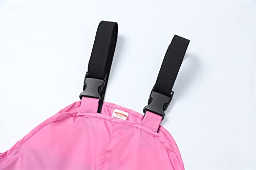 Zanjkr Macacão de chuva infantil para meninas, à prova de vento, quente, à prova d'água, corta-vent