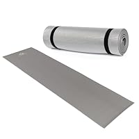 KADVA Isomatte Alumat Leicht und kompakt 180x50x0,5 cm Isoliermatte mit einem Gewicht von nur 160 g aus XPE und Aluminium Ideal fürs bushcraft, Camping und Wandern in eleganter Grauer Farbe
