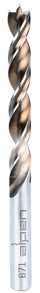 Alpen Maykestag 67100025100 Timber Twist - Juego de brocas para madera, caja de brocas, brocas HSS y brocas en espiral para madera, 25 piezas, KP 25, diámetro 1 – 13 mm
