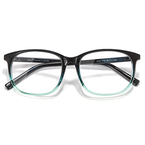 Image of Cyxus Blue Light Blocking Glasses Women Men Computer Gaming Square Glasses UV400 Protection Anti Eyestrain T32