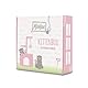 MjAMjAM - Premium Nassfutter für Katzen - Kittenbox - 3x Huhn mit Lachsöl & 3x Kalb mit Lachsöl, Futterbeutel, Kugelschreiber, Dosendeckel, 6er Pack (6 x 200 g)