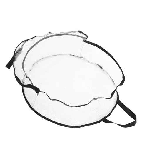 Happyyami Organize Christmas Decorations Our Large Wreath Storage Bag Waterproof PVC Space-Saving Design Round Shape