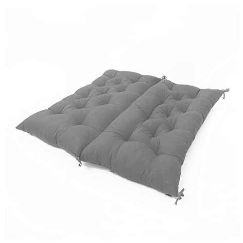 Coussin haut de gamme gris pour banc 150 cm avec dossier ergonomique et rembourrage haute densité
