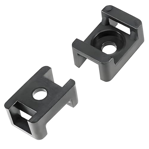EzySup 150 clips de montaje para bridas de cables de hasta 9 mm, diseñados para tornillos de 5 mm (M5), color negro