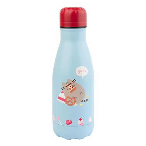 Grupo Erik Botella agua acero inoxidable Pusheen - Botella agua niños colegio - Botella termica Frio/Calor - Botella de agua acero inoxidable - Botella agua niña, Botella agua pequeña 260ml