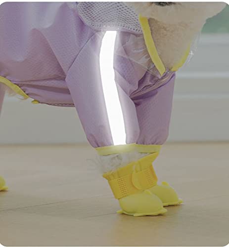 Imperméable pour chiens violet S : cape de pluie avec imprimé mignon - 5