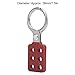 10pc Master Lockout Tagout Hasp 38mm / 1.5in, 6 Holes Interlock, Aluminum Insulation, Lockout Padlock Hasp Industrial Safety Tool for Flammable Areas, Red