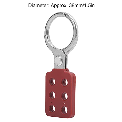 Image of LIZEALUCKY 10pcs Lockout Tagout Hasp, Safety Aluminium Insulation Padlock Hasp for Multiple Management, Insulated Lock Hasp with 6 Holes Interlock, 1.5 inch Inside Jaw Diameter