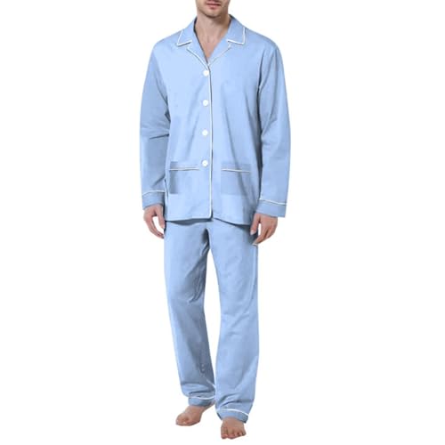 Pyjama 2 pièces homme vêtement de nuit en soie ensemble pantalon chemise