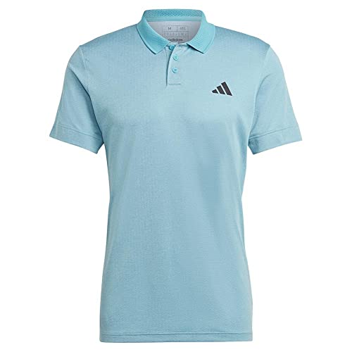 Polo tennis homme adidas bleu Freelift pour jouer sans gêne