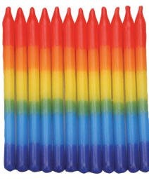 Cakesupplyshop Item#47uj - 12piece Cake Decoration Rainbow Candles