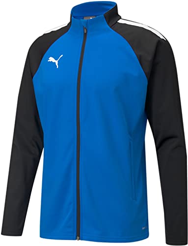 Chaqueta de entrenamiento PUMA teamLIGA azul con cremallera completa y corte atlético