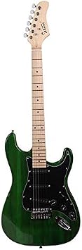 Music Lover GST Stylish Electric Guitar Kit with Black Pickguard Green 3-7 Days Delivery