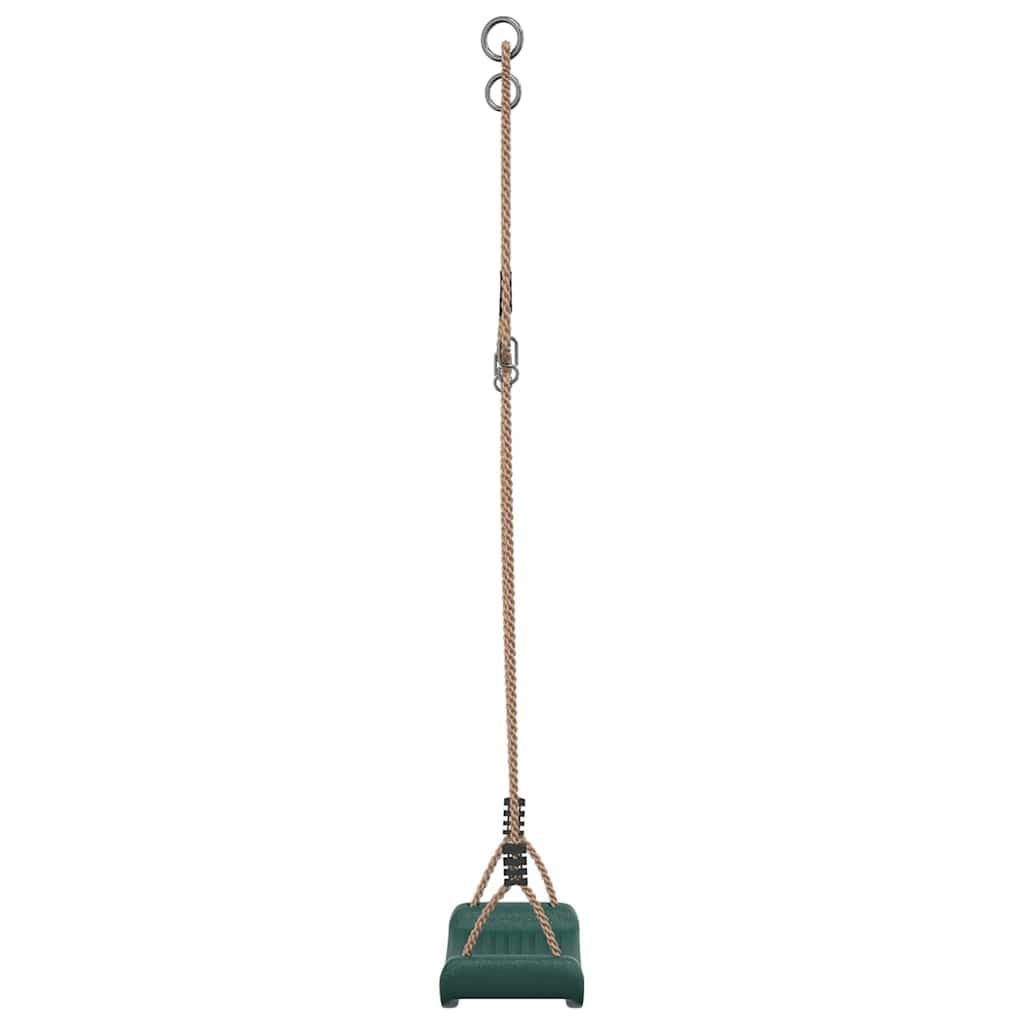 Verstellbarer Schaukelsitz für Kinder grün aus PE, 37 x 16 x 9 cm, bis 50 kg, für Spielturm Zubehör, Schaukel, Kletterseil und Kletterwand, Garten Spielplatz draußen mit Montage Ersatzteil