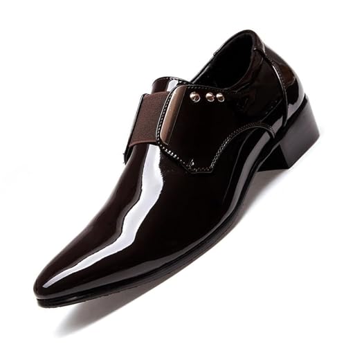 Men's Lightweight Dress Shoes Casual Classic Leather Formal Work Walking Pointed Toe Comfortable Oxford Shoes